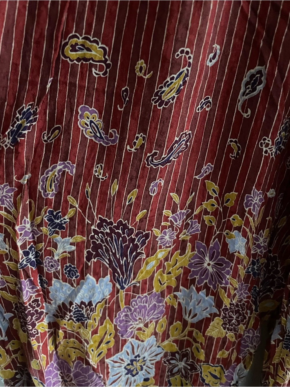 Anthropologie Red Maxi Dress with Floral Accents - Picture 4 of 8